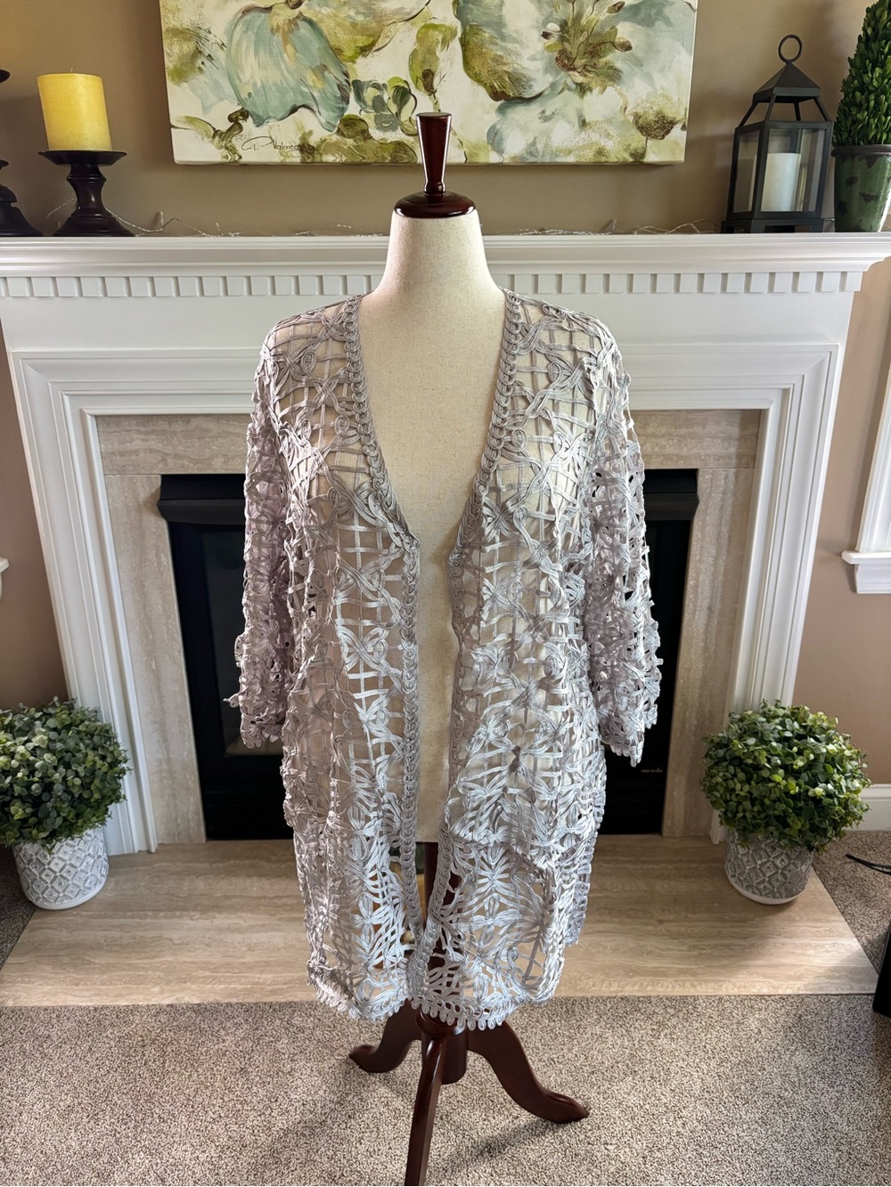 *NEW* Chico’s Travelers Soutache Jacket - Dove Gray - Size 20/22